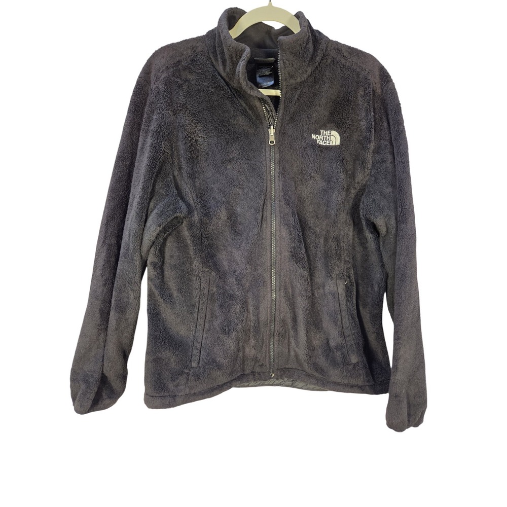 The North Face Osito Fleece Jacket Womens L Black Full Zip Soft Fuzzy Gorpcore